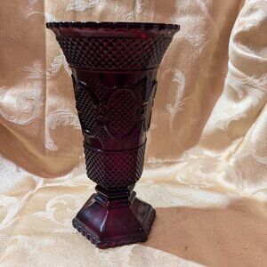 Avon 1876 Cape Cod Ruby Red 8" Flower Vase